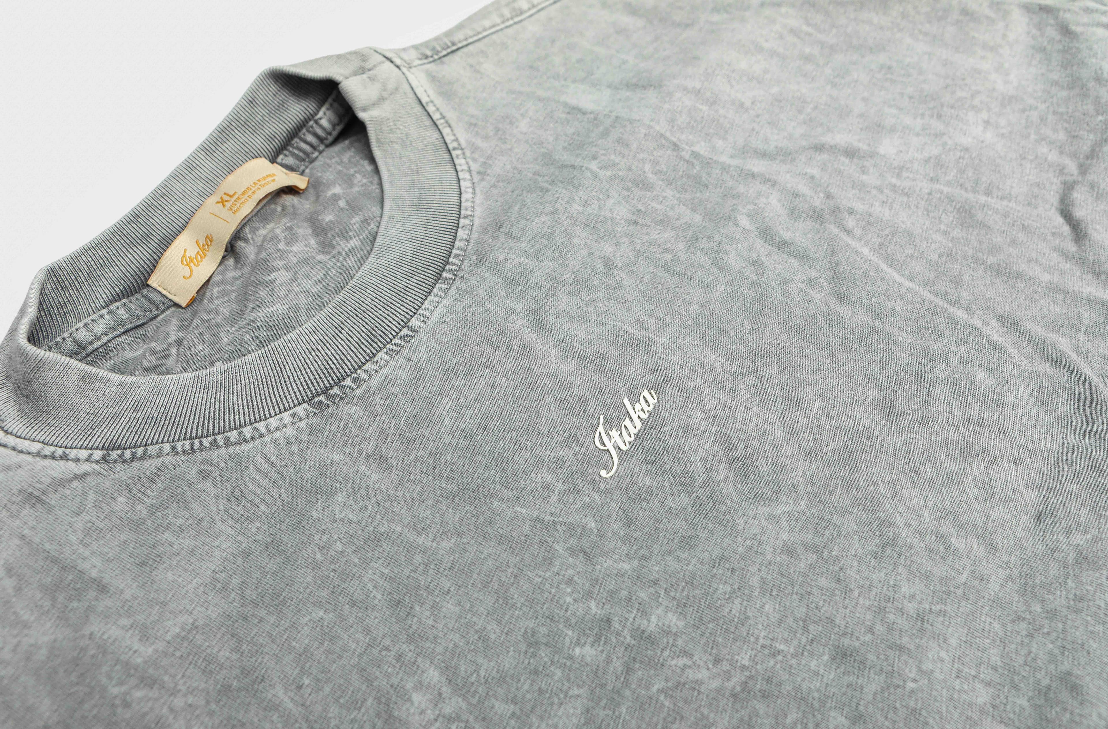 Camiseta Oversize Acidwash Gris - Vista 3
