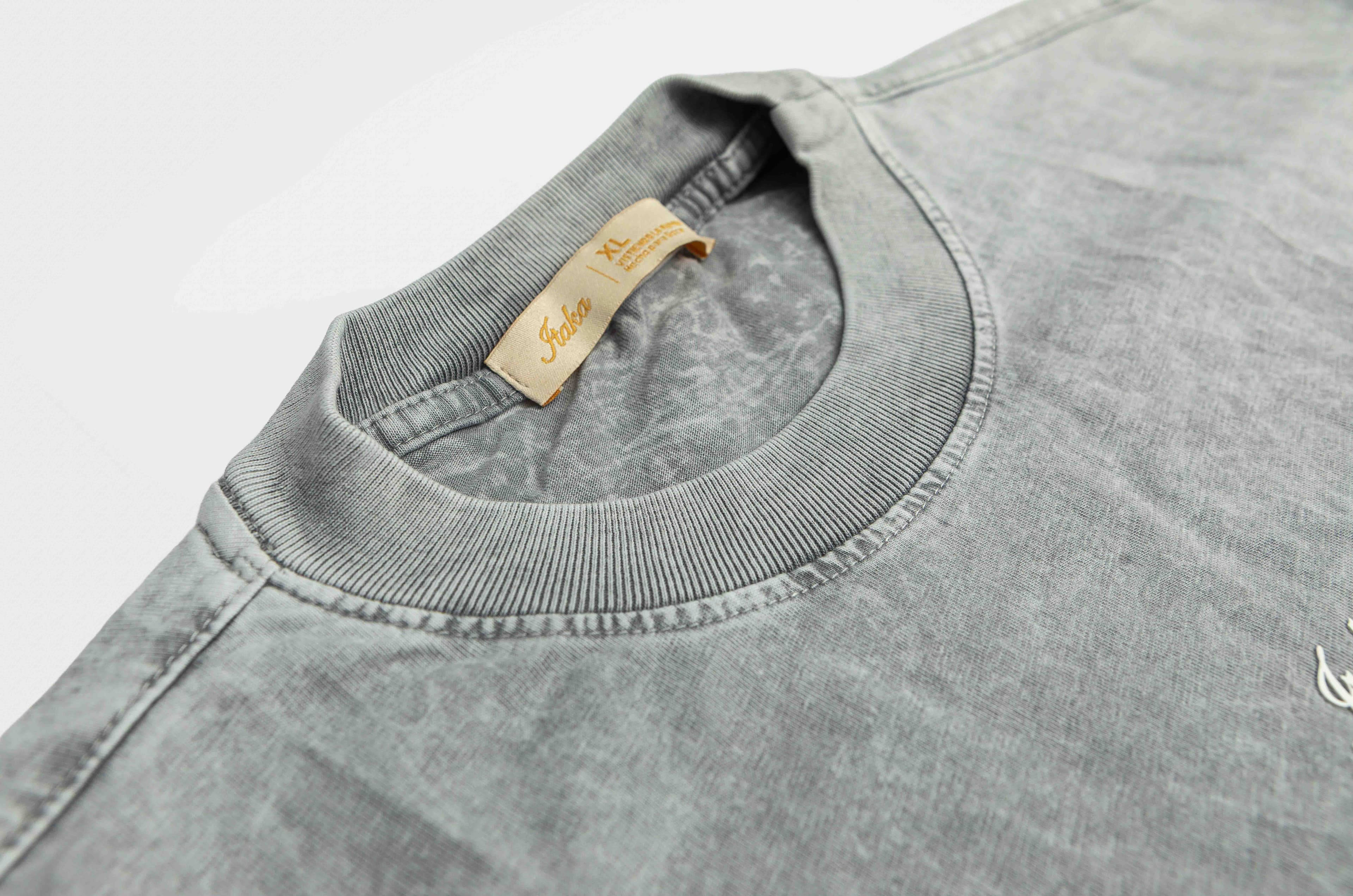 Camiseta Oversize Acidwash Gris - Vista 4
